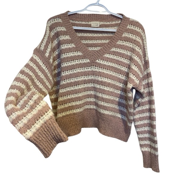 dreamers by debut Ash Pink Striped Knit Sweater Size M/L - Picture 1 of 9